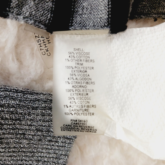 Sweater Women Size M Chiffon Hem Metallic Whimsycore Officecore Calvin Klein - Picture 14 of 16